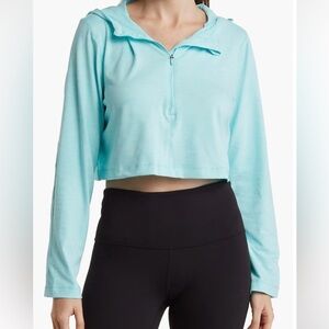 90 DEGREE BY REFLEX nwt Half Zip Pullover Hoodie Htr Aruba Blue. XXL